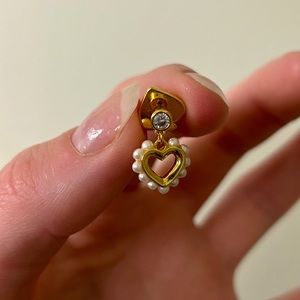 Kate spade pearl heart earring